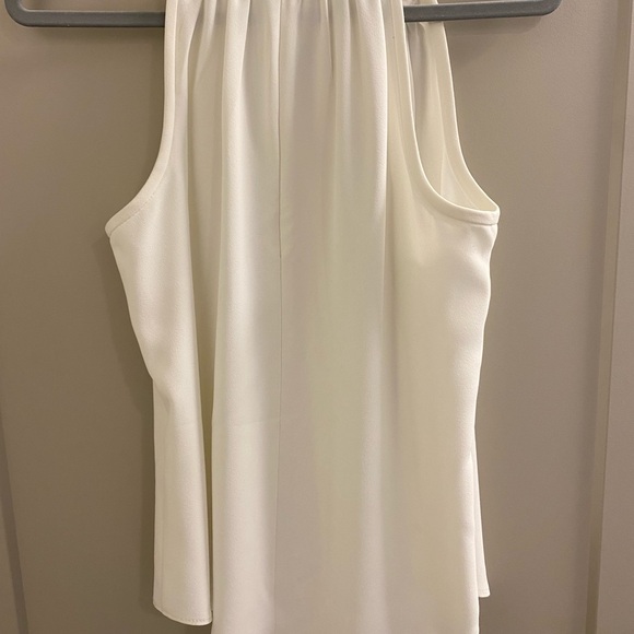 Trina Turk White Sleeveless top with gold hardware, size small - Picture 2 of 3